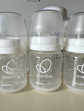 Evenflo Balance + Wide Neck Bottle Baby Bottles Clear & White